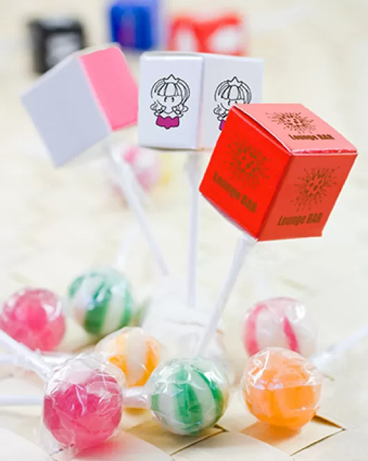 Promotional Lollipop in a Square Box