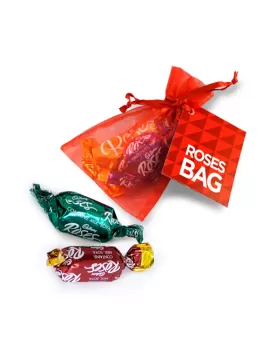 Branded Roses In Drawstring Bag  2 Piece