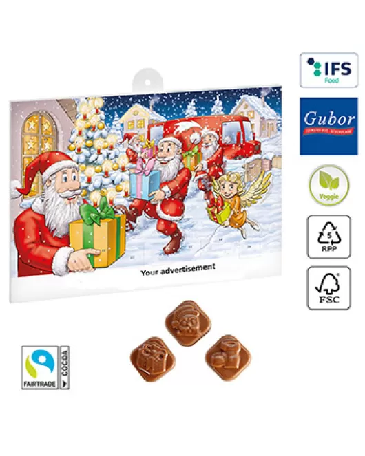 Classic Customised Advent Calendar – Fairtrade Chocolate