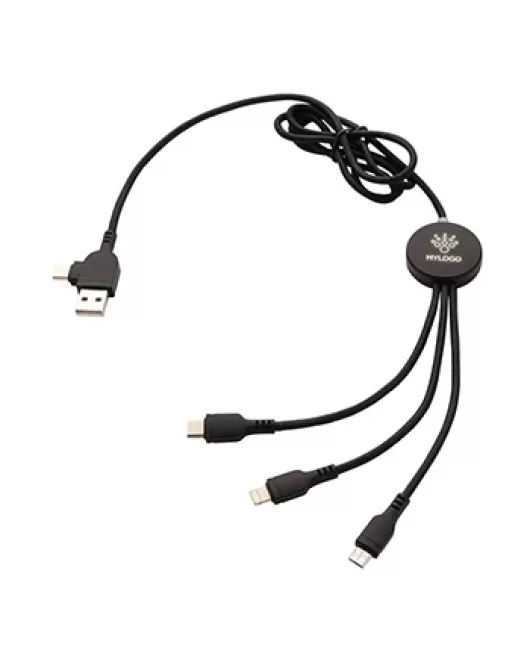 Light up logo 6-in-1 cable