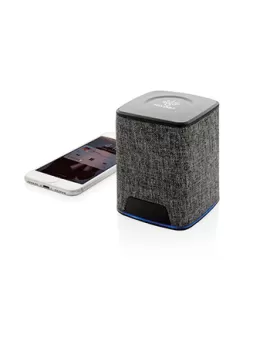 Light up logo fabric 3W wireless speaker