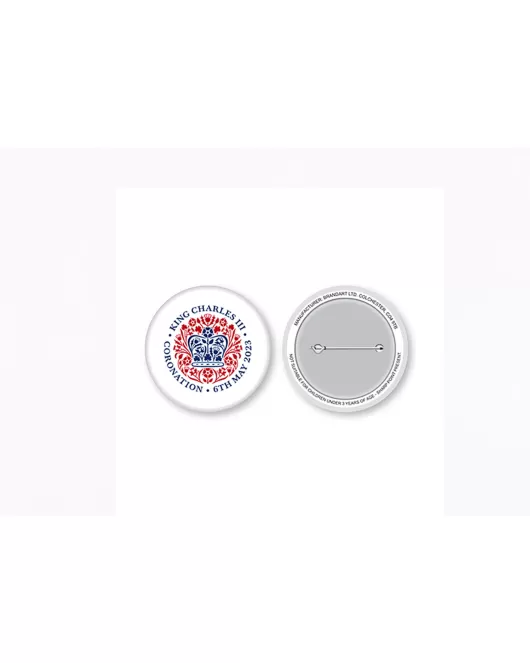 Coronation Pin  Back Button Badge