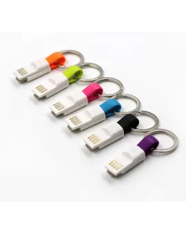 Custom 2-in-1 Short USB Cable With Lightning Charge Lead