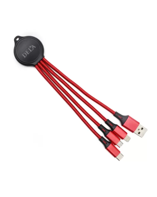 Custom 3-in-1 Data USB Cable Light Up Logo