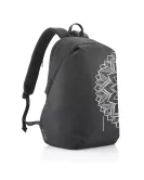 Bobby Soft "Art", Anti-Theft Backpack Black/White