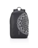 Bobby Soft "Art", Anti-Theft Backpack Black/White