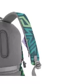 Bobby Soft "Art", Anti-Theft Backpack Blue/Green