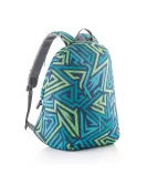 Bobby Soft "Art", Anti-Theft Backpack Blue/Green