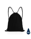 Impact AWARE Recycled Cotton Drawstring Backpack 145g Black