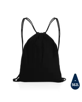 Impact AWARE Recycled Cotton Drawstring Backpack 145g Black