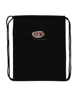 Impact AWARE Recycled Cotton Drawstring Backpack 145g Black