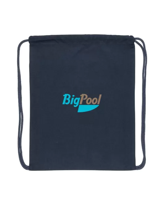 Impact AWARE Recycled Cotton Drawstring Backpack 145g Blue