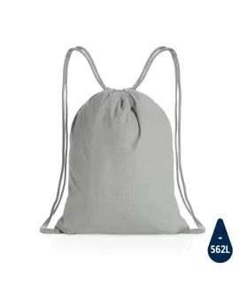 Impact AWARE Recycled Cotton Drawstring Backpack 145g Grey