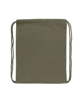 Impact AWARE Recycled Cotton Drawstring Backpack 145g Green