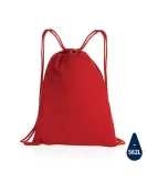 Impact AWARE Recycled Cotton Drawstring Backpack 145g Red
