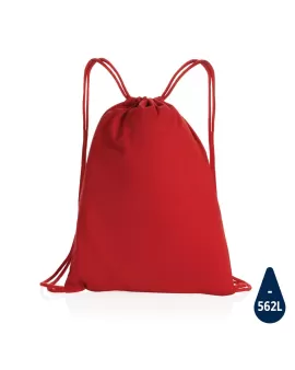 Impact AWARE Recycled Cotton Drawstring Backpack 145g Red