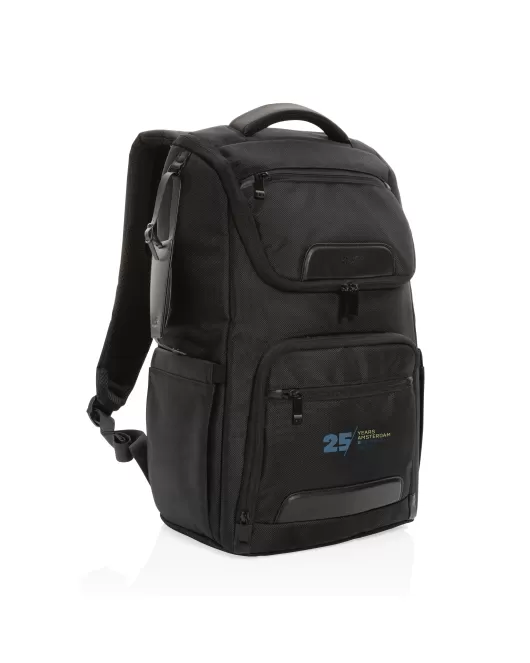 Swiss Peak AWARE RPET Voyager 15.6" Laptop Backpack Black