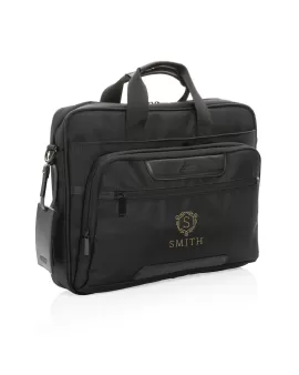 Swiss Peak AWARE RPET Voyager 15.6&quot; Laptop Bag Black