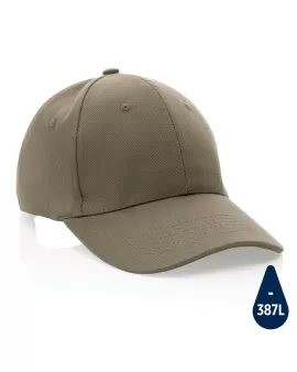 Impact 6 Panel 280gr Recycled Cotton Cap With AWARE Tracer Green
