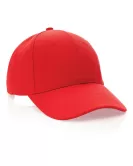 Impact 6 Panel 280gr Recycled Cotton Cap With AWARE Tracer Red