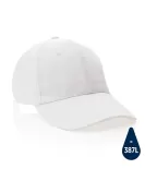 Impact 6 Panel 280gr Recycled Cotton Cap With AWARE Tracer White