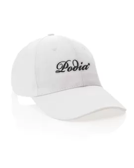 Impact 6 Panel 280gr Recycled Cotton Cap With AWARE Tracer White