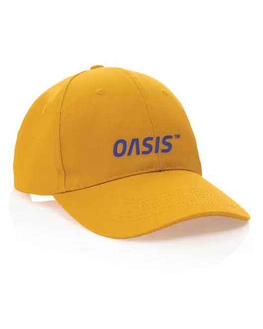 Impact 6 Panel 280gr Recycled Cotton Cap With AWARE Tracer Yellow