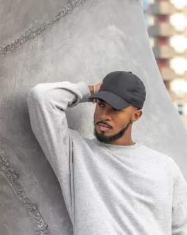 Impact 5 Panel 190gr Recycled Cotton Cap With AWARE Tracer Black