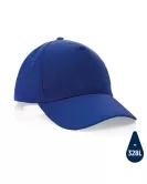 Impact 5 Panel 190gr Recycled Cotton Cap With AWARE Tracer Blue