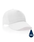 Impact 5 Panel 190gr Recycled Cotton Cap With AWARE Tracer White