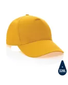 Impact 5 Panel 190gr Recycled Cotton Cap With AWARE Tracer Yellow