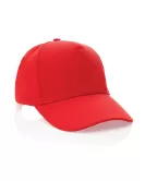 Impact 5 Panel 280gr Recycled Cotton Cap With AWARE Tracer Red