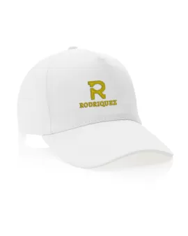 Impact 5 Panel 280gr Recycled Cotton Cap With AWARE Tracer White