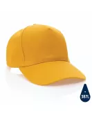 Impact 5 Panel 280gr Recycled Cotton Cap With AWARE Tracer Yellow