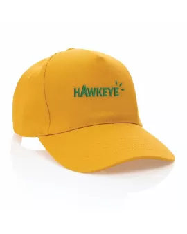 Impact 5 Panel 280gr Recycled Cotton Cap With AWARE Tracer Yellow