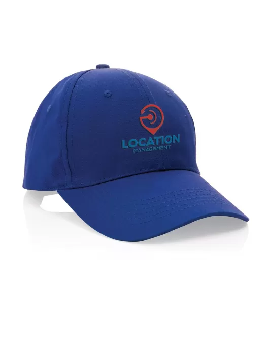 Impact 6 Panel 190gr Recycled Cotton Cap With Aware Tracer Blue