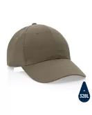 Impact 6 Panel 190gr Recycled Cotton Cap With Aware Tracer Green