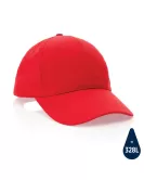 Impact 6 Panel 190gr Recycled Cotton Cap With Aware Tracer Red