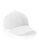 Impact 6 Panel 190gr Recycled Cotton Cap With Aware Tracer White