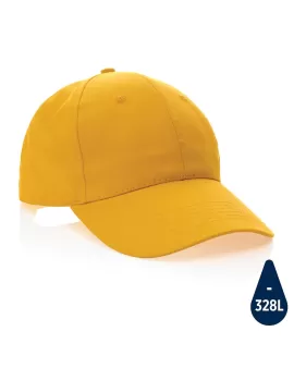 Impact 6 Panel 190gr Recycled Cotton Cap With Aware Tracer Yellow