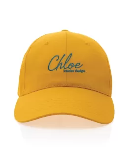 Impact 6 Panel 190gr Recycled Cotton Cap With Aware Tracer Yellow