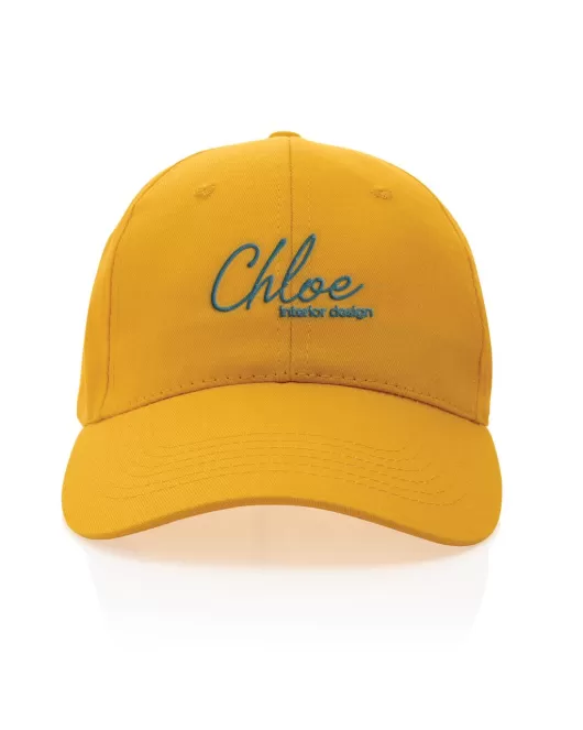 Impact 6 Panel 190gr Recycled Cotton Cap With Aware Tracer Yellow