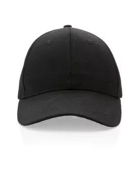 Impact 6 Panel 280gr Recycled Cotton Cap With AWARE Tracer Black