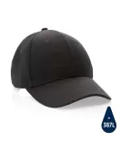 Impact 6 Panel 280gr Recycled Cotton Cap With AWARE Tracer Black