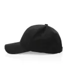 Impact 6 Panel 280gr Recycled Cotton Cap With AWARE Tracer Black