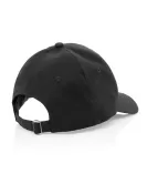 Impact 6 Panel 280gr Recycled Cotton Cap With AWARE Tracer Black
