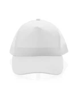 Impact AWARE Brushed Rcotton 5 Panel Trucker Cap 190gr White