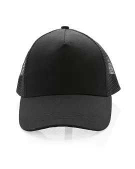 Impact AWARE Brushed Rcotton 5 Panel Trucker Cap 190gr Black