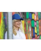 Impact AWARE Brushed Rcotton 5 Panel Trucker Cap 190gr Blue