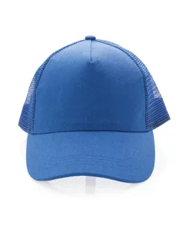 Impact AWARE Brushed Rcotton 5 Panel Trucker Cap 190gr Blue